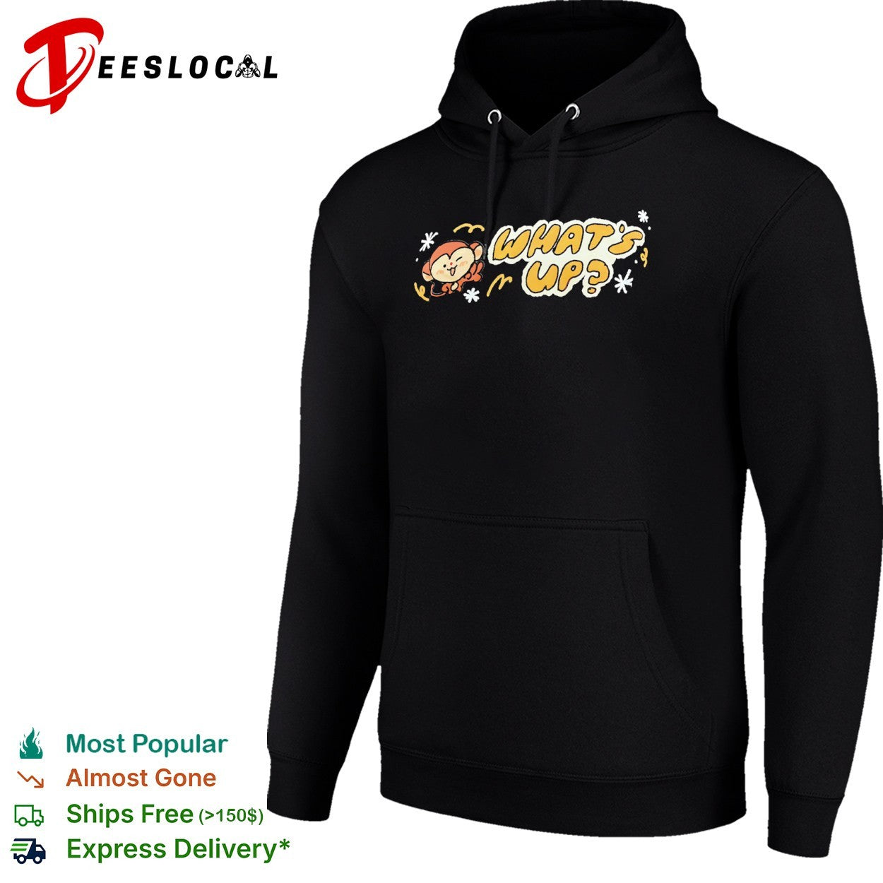 Cute Monkey Character What Is Up Shirt