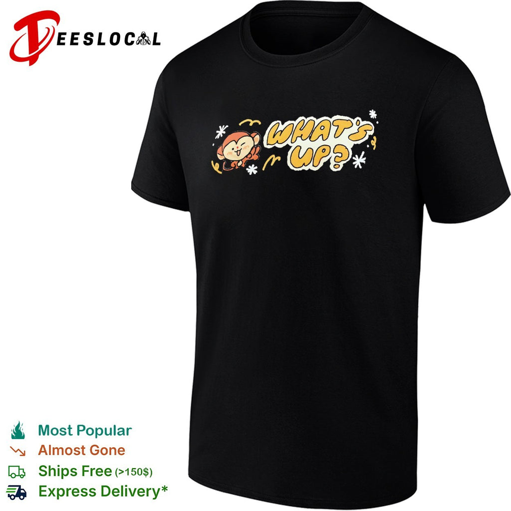Cute Monkey Character What Is Up Shirt