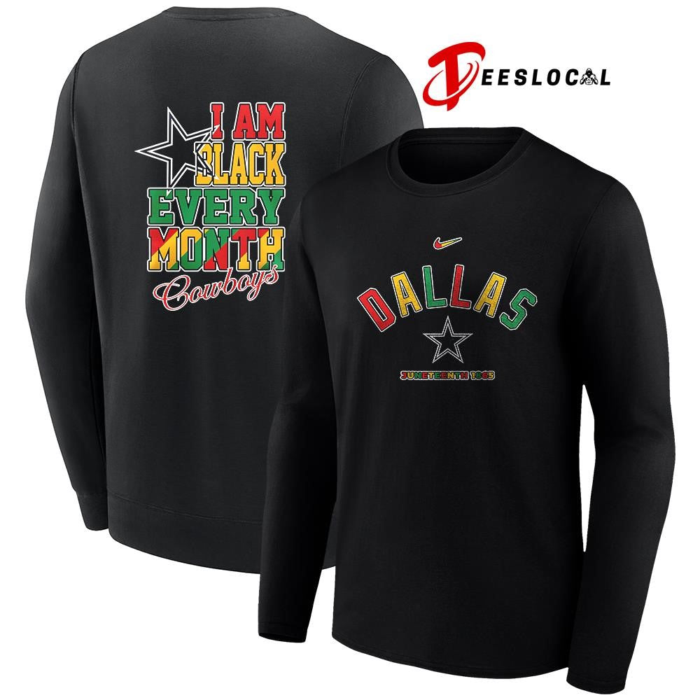 Dallas Cowboys x Juneteeth 1865 I am black every month shirt
