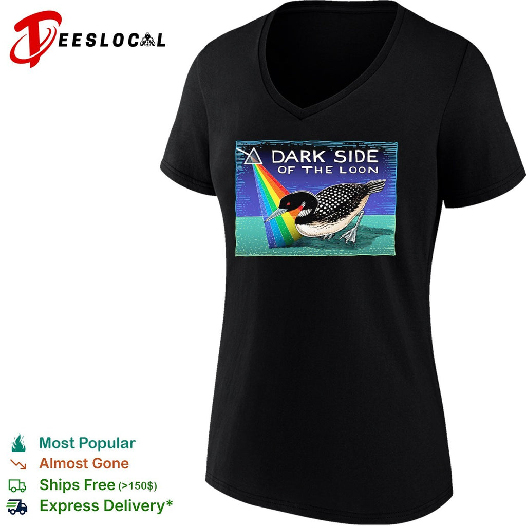 Dark Side of the Loon Ray Troll Prism Rainbow Bird Wildlife Nature shirt
