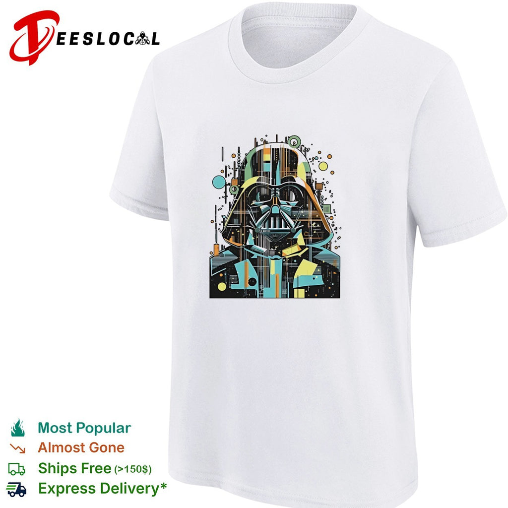 Darth Vader geometric abstract circuit art shirt