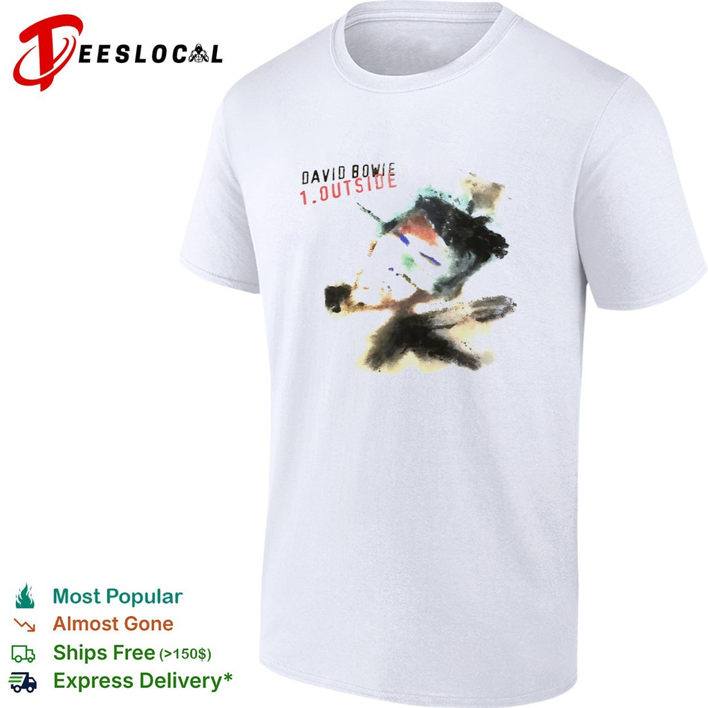 David Bowie 1 outside album cover abstract shirt