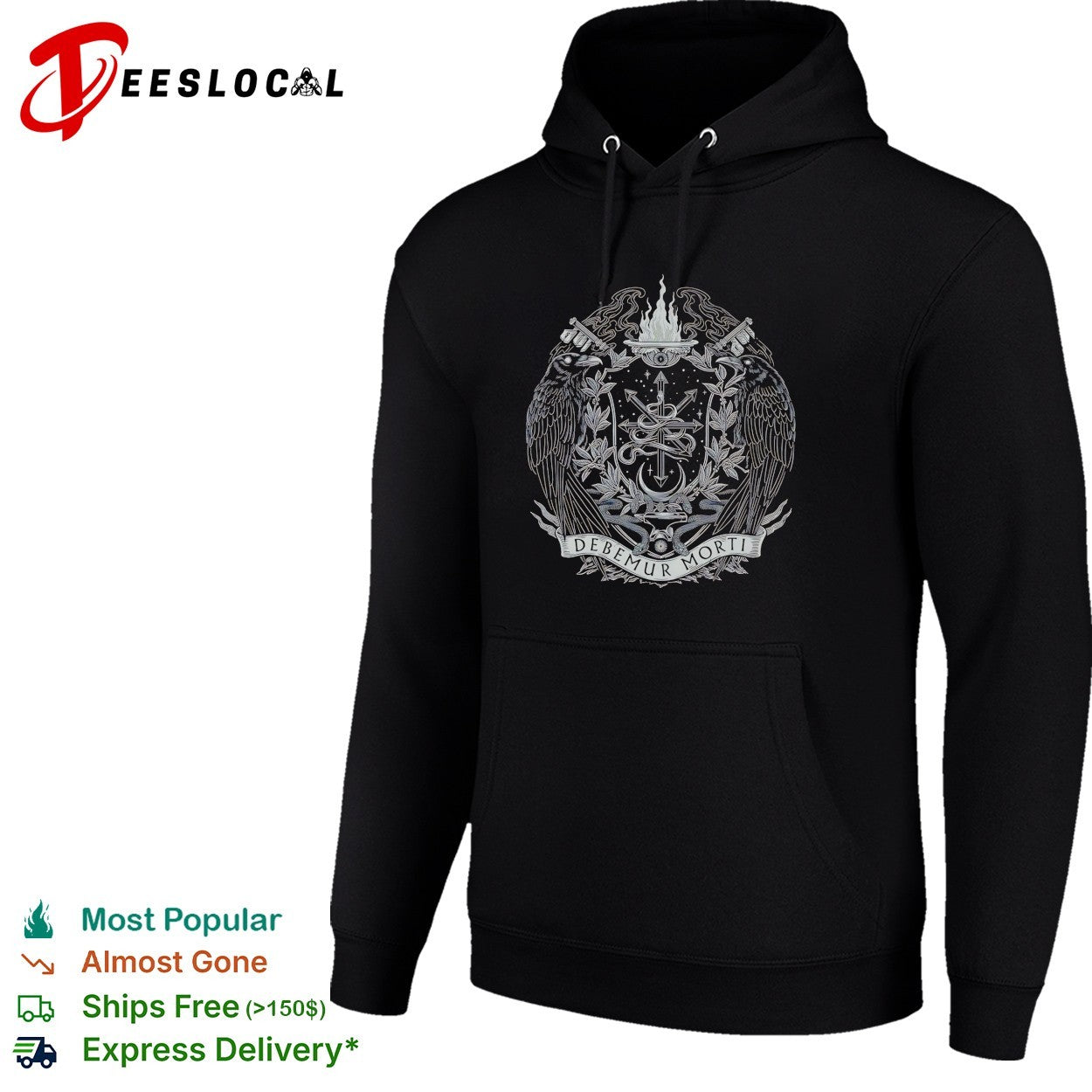 Debemur Morti ravens crest snake fire shirt