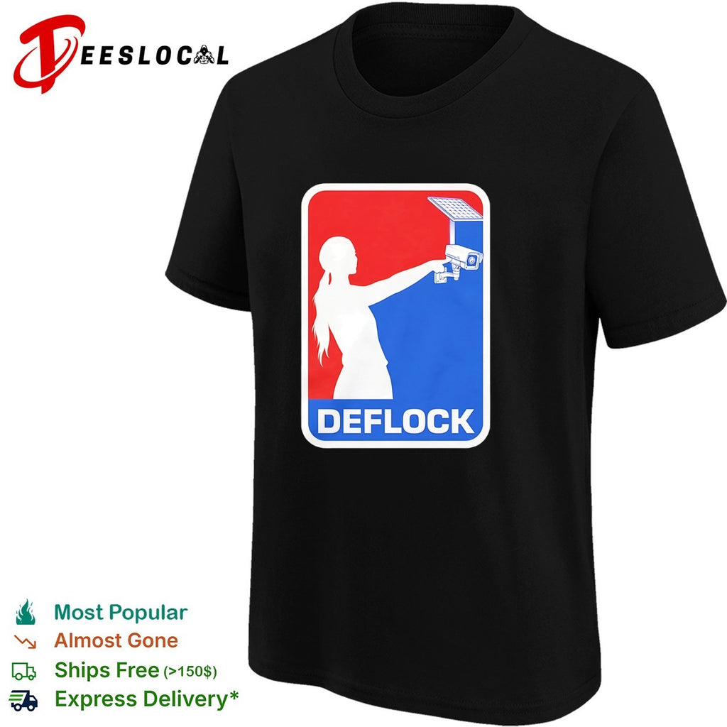 Deflock camera style Sophie Cunningham logo parody shirt