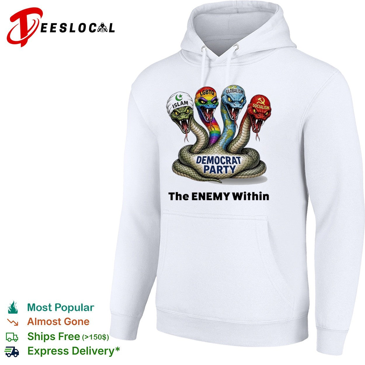 Democrat Party the enemy within Islam LGBTQ globalism socialism hydra shirt