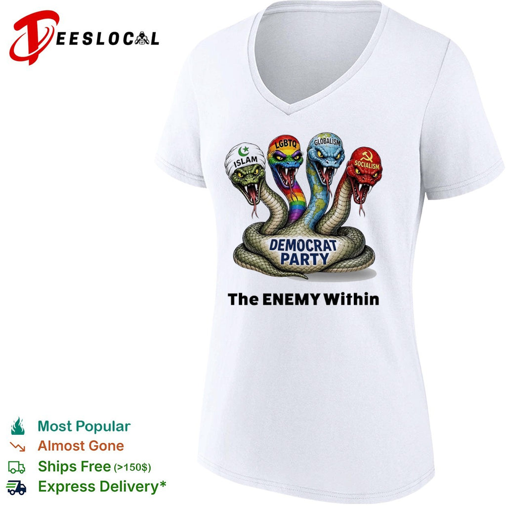Democrat Party the enemy within Islam LGBTQ globalism socialism hydra shirt