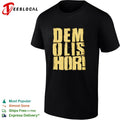 Demolishor gold text shirt