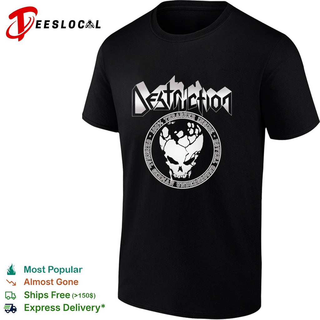 Destruction 100 thrasher inside original German underground thrash skull shirt