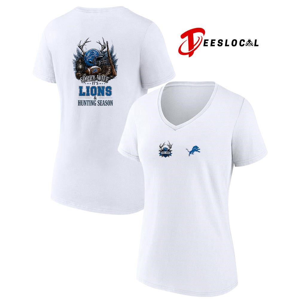Detroit Lions sorry wife it’s hunting season deer shirt