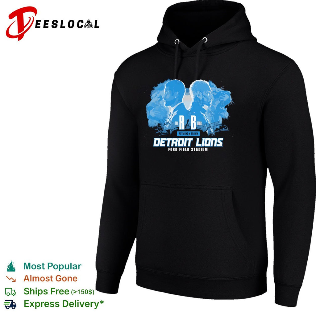 Detroit Lions the R B tour Raymond Brown Ford Field stadium animal faces shirt