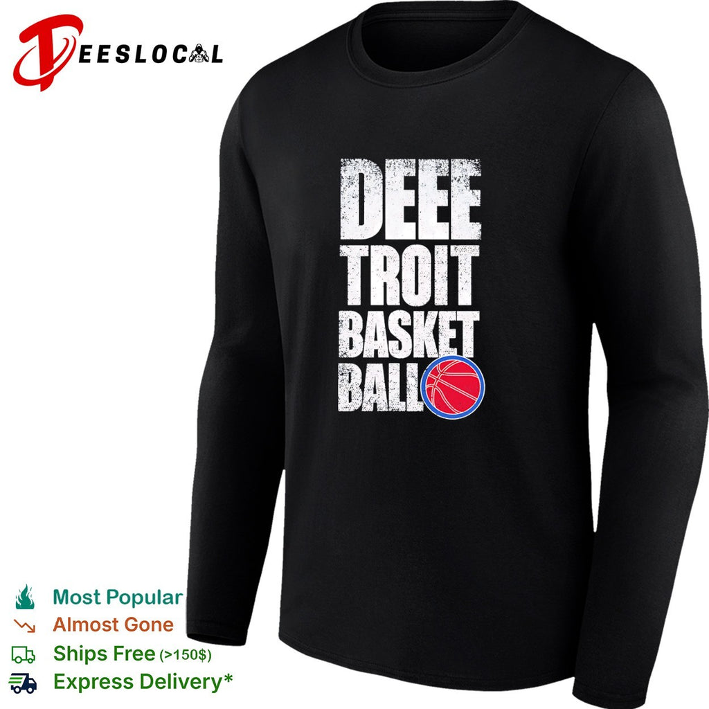 Detroit Pistons DEEE TROIT BASKET BALL basketball shirt