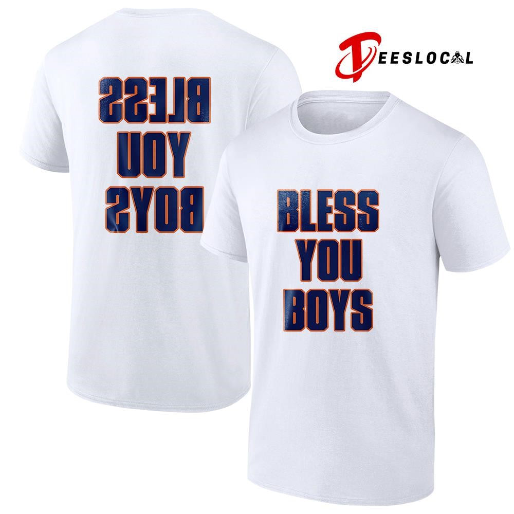 Detroit Tigers X Every Body bless you boys flipped text shirt