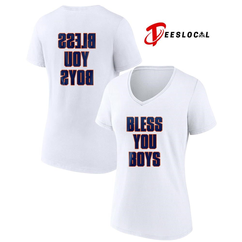 Detroit Tigers X Every Body bless you boys flipped text shirt