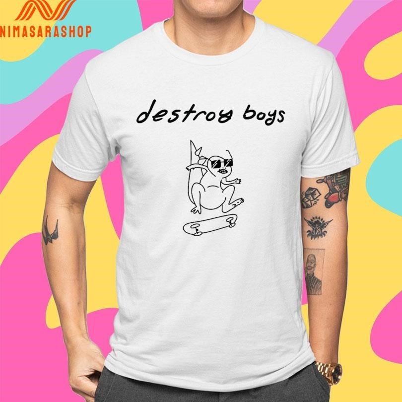Dino Skater Destroy Boys Shirts