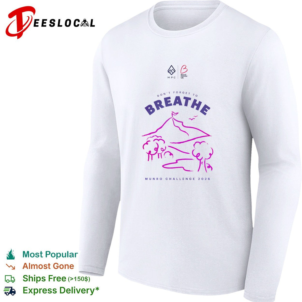 Don’t Forget to Breathe Blood Cancer UK Munro Challenge 2026 shirt