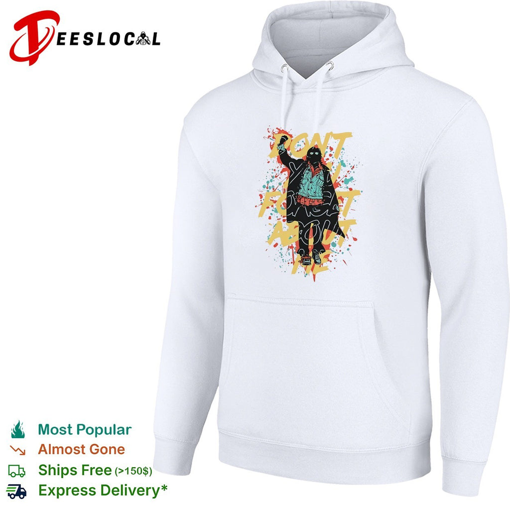 Don’t forget about me masked figure neon paint splatter shirt