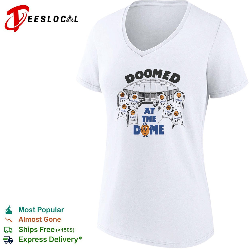 Doomed at the dome basketball arena with tombstones shirt