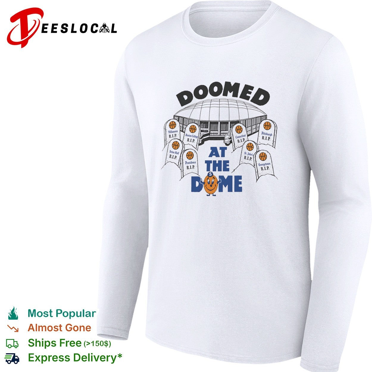 Doomed at the dome basketball arena with tombstones shirt