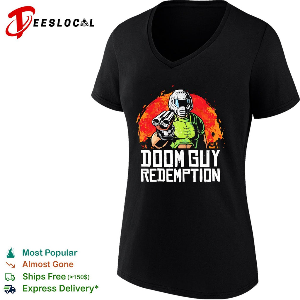 Doomguy in the style of Red Dead Redemption vintage shirt