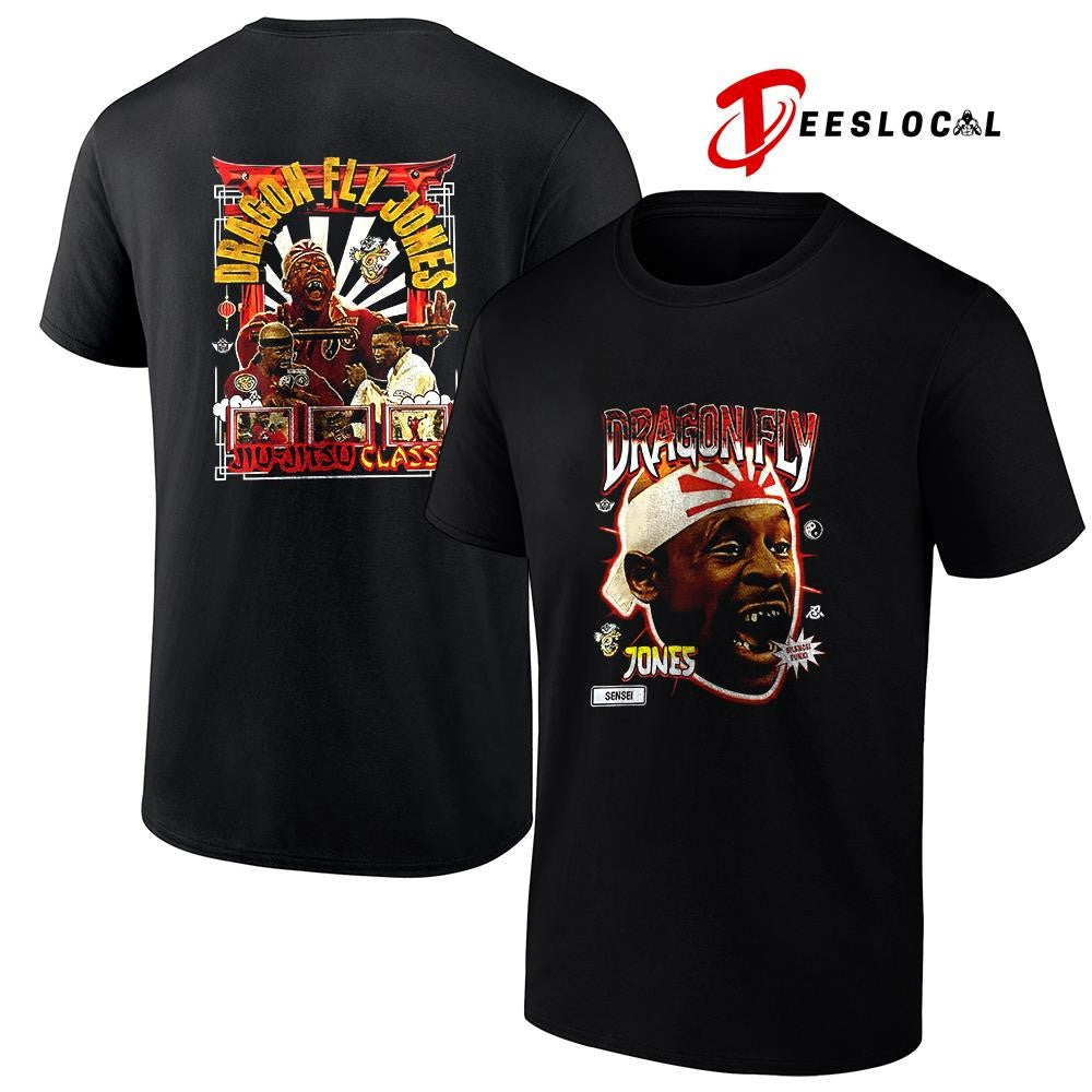 Dragon Fly Jones silence punk Jiu Jitsu class portrait graphic shirt