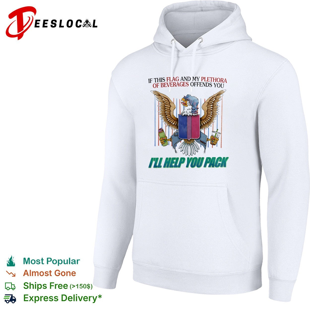 Eagle bisexual flag if this flag and my plethora of beverages offends you I’ll help you pack shirt
