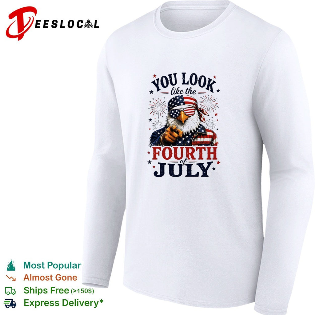 Eagle pointing you look like the Fourth of July shirt