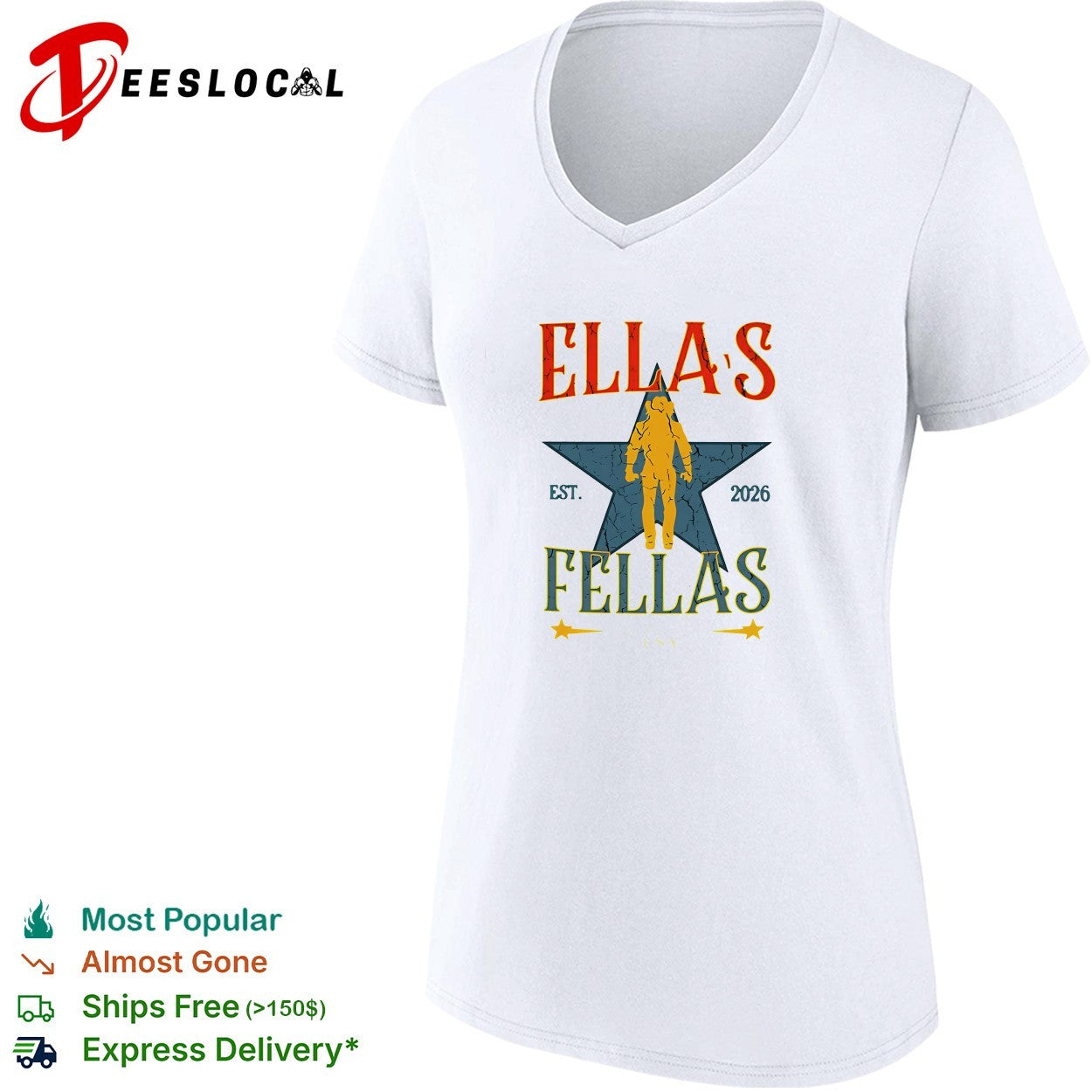 Ella’s Fellas est 2026 star astronaut silhouette shirt