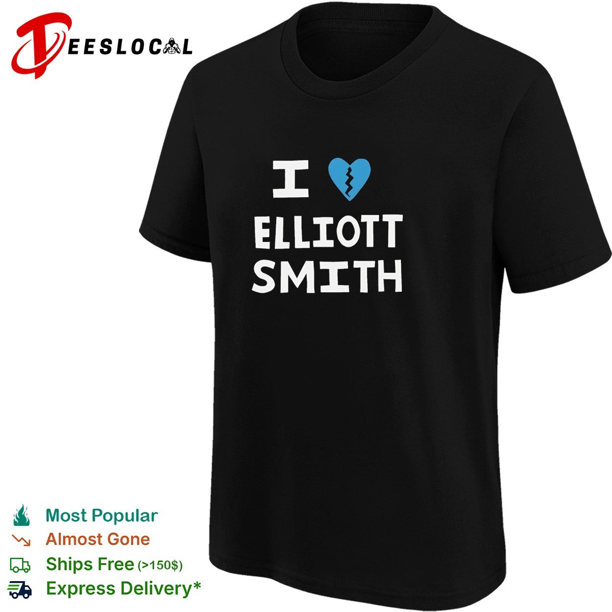 Elliott Smith I love broken heart shirt