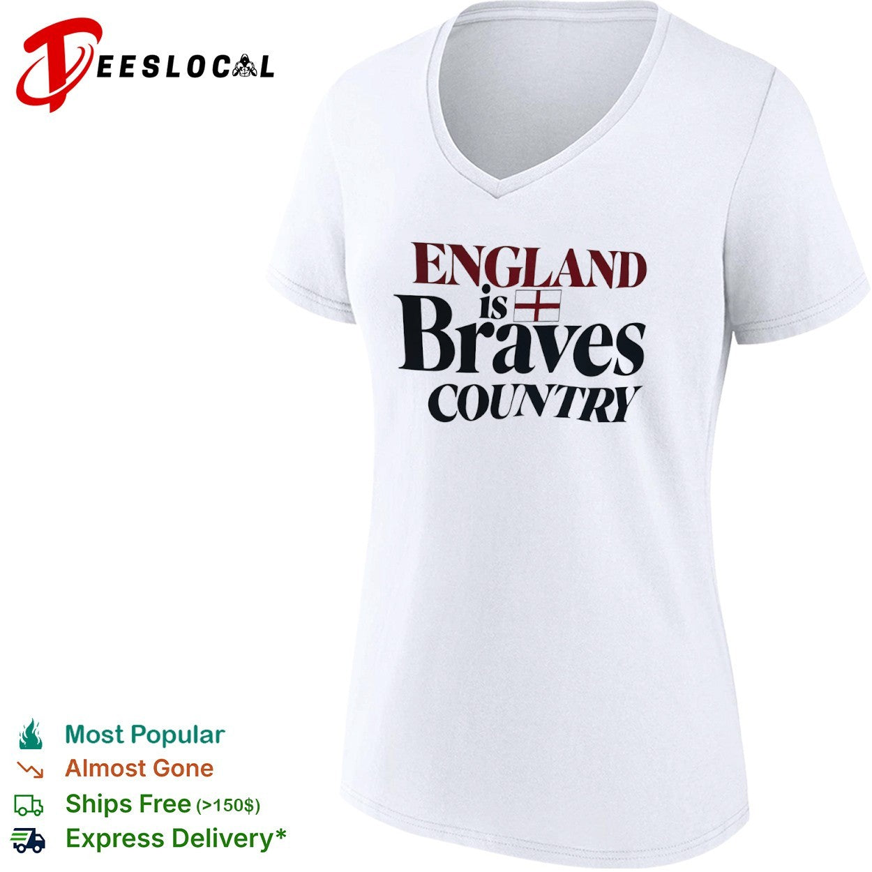 England flag is Braves country shirt
