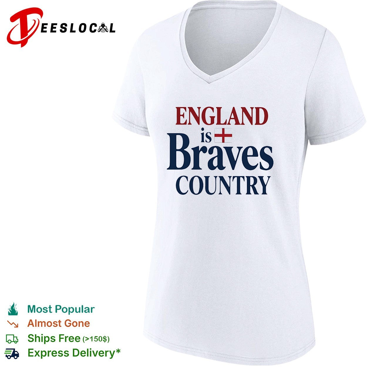 England is Braves Country England flag shirt