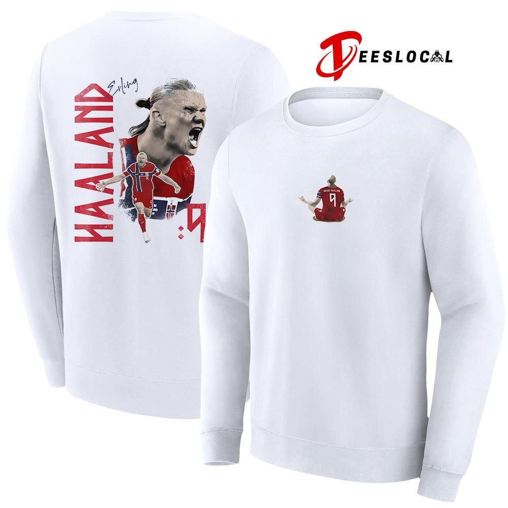 Erling Haaland Norge World Cup graphic pose shirt