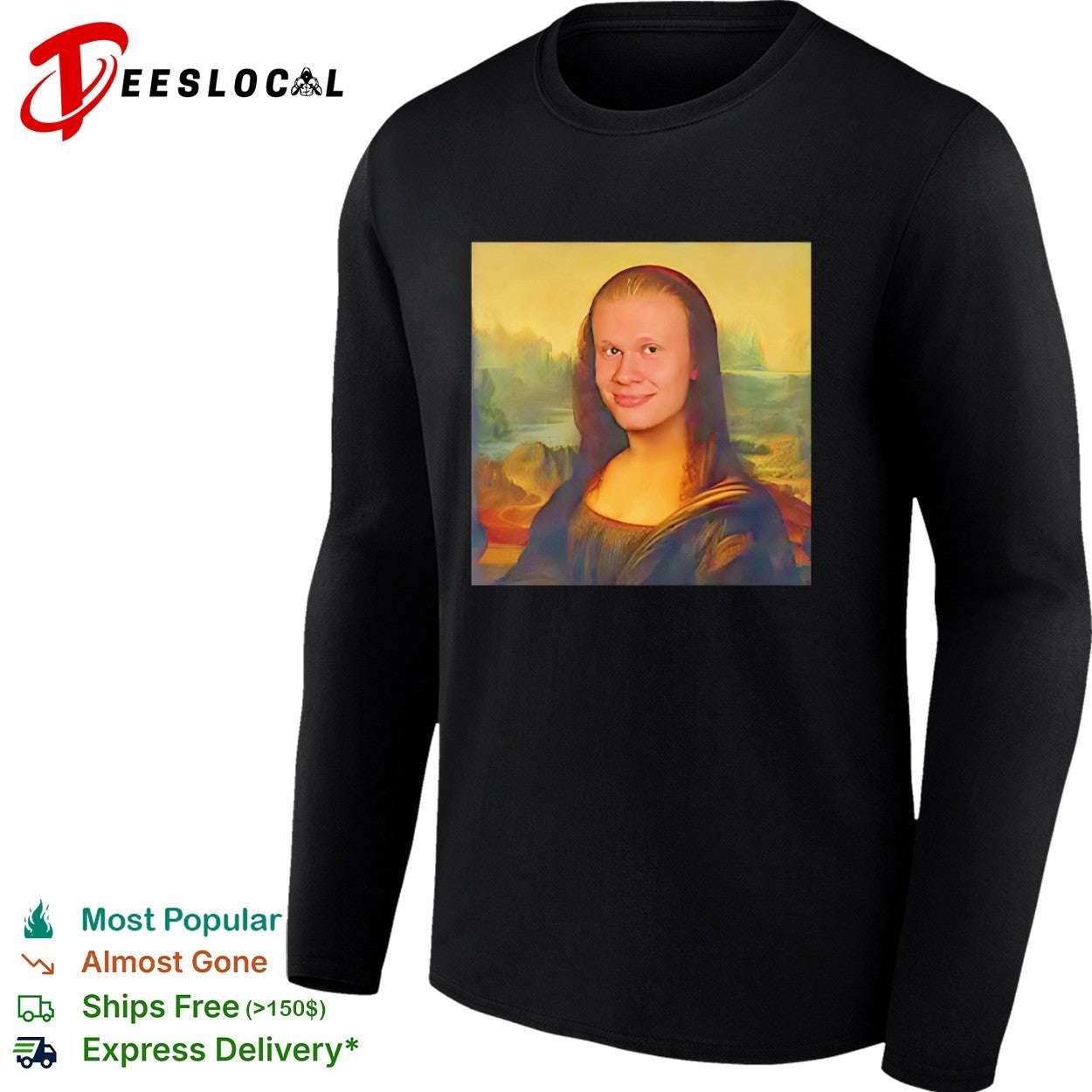 Erling Haaland x Mona Lisa meme shirt