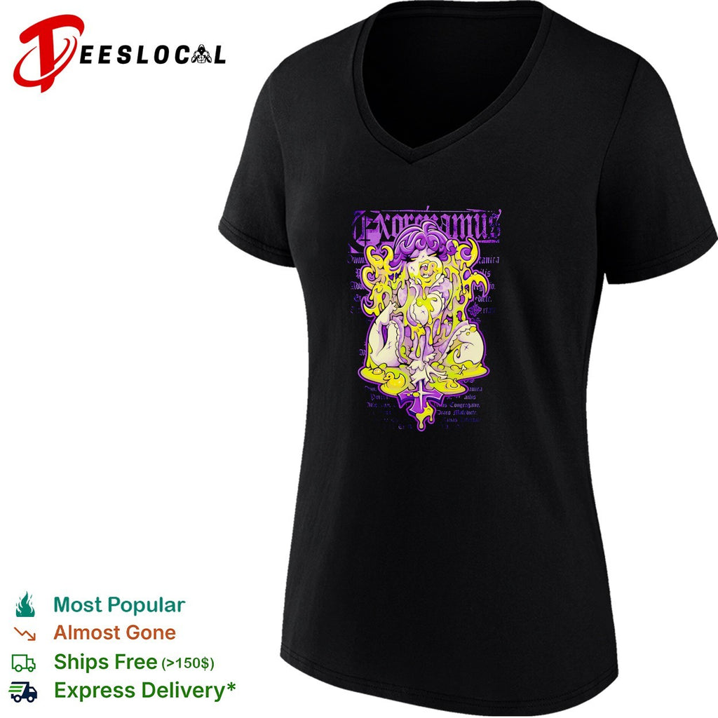 Exorcizamus possessed woman dripping slime exorcism shirt
