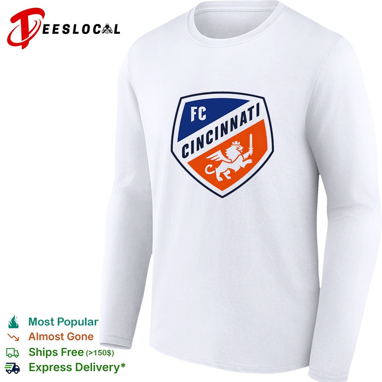 FC Cincinnati soccer club mascot emblem shield shirt