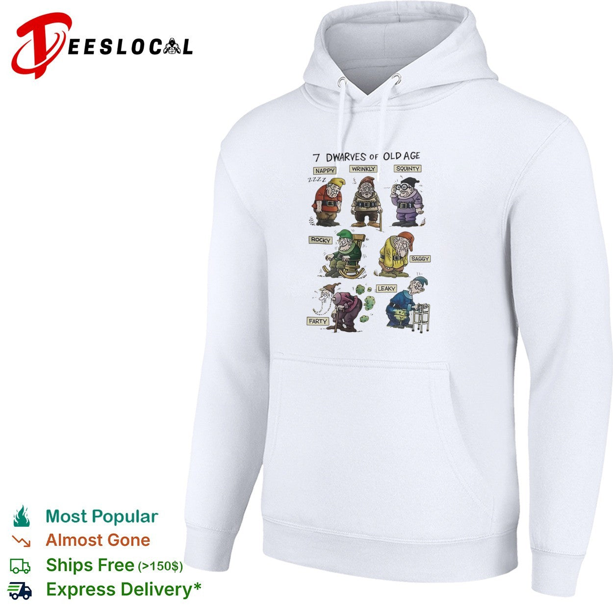 Fairy tale 7 dwarves of old age old men shirt