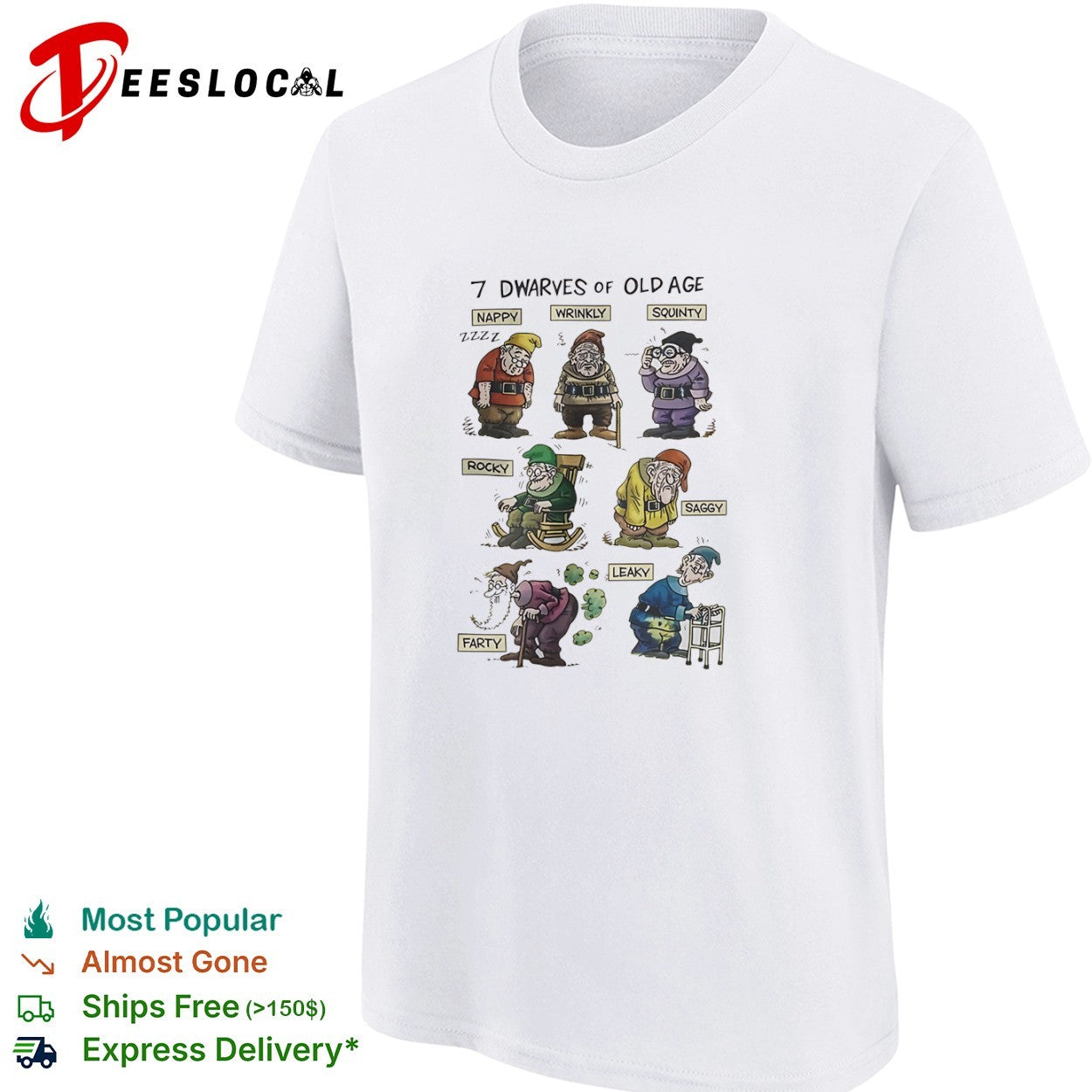 Fairy tale 7 dwarves of old age old men shirt