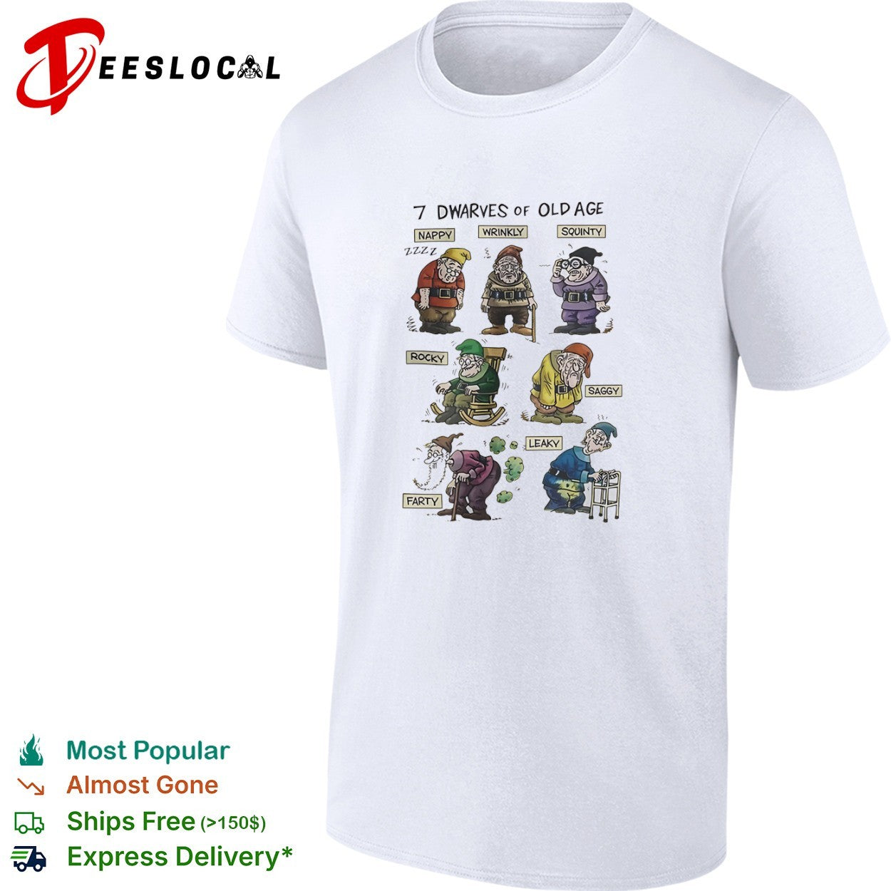 Fairy tale 7 dwarves of old age old men shirt