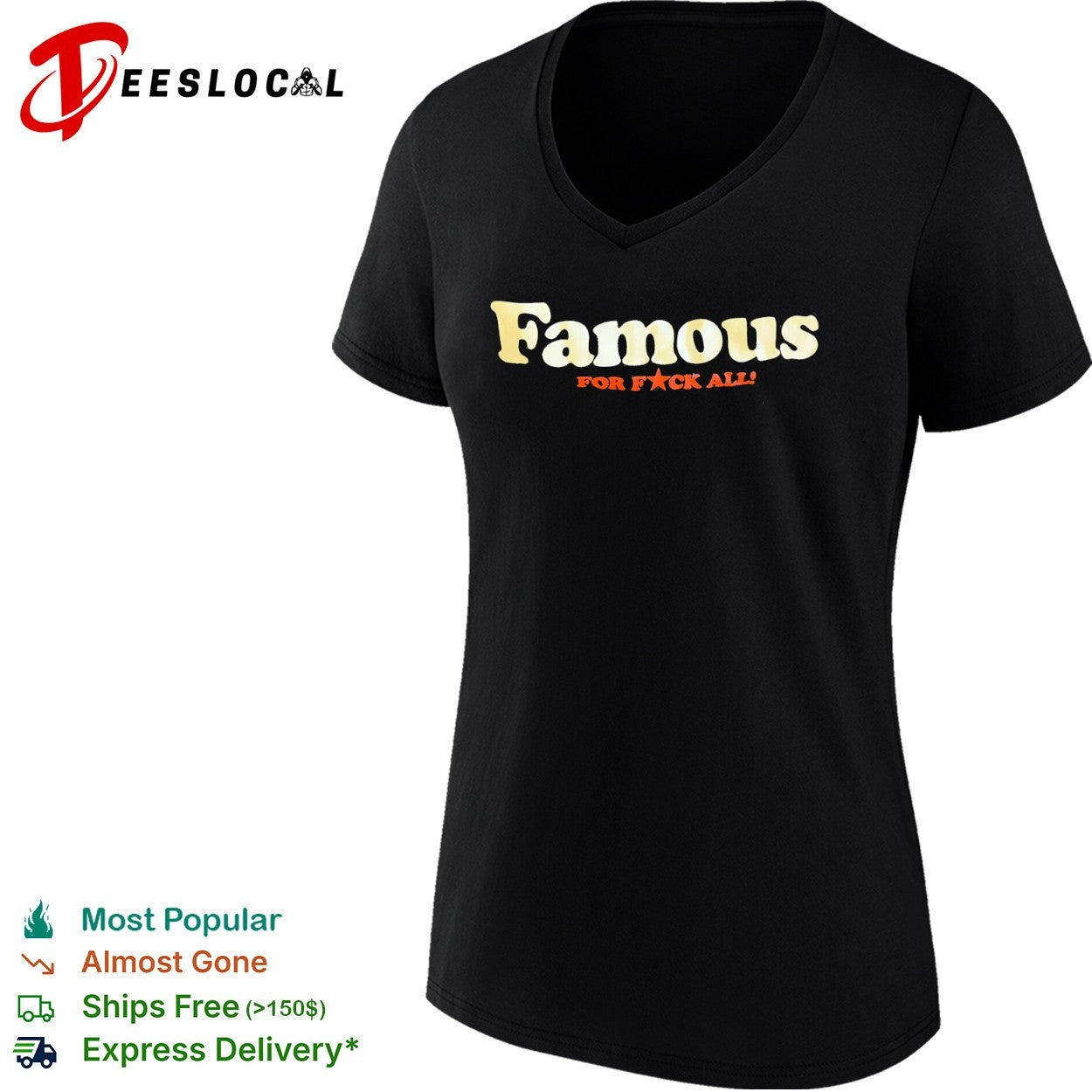 Famous for fck all red star shirt