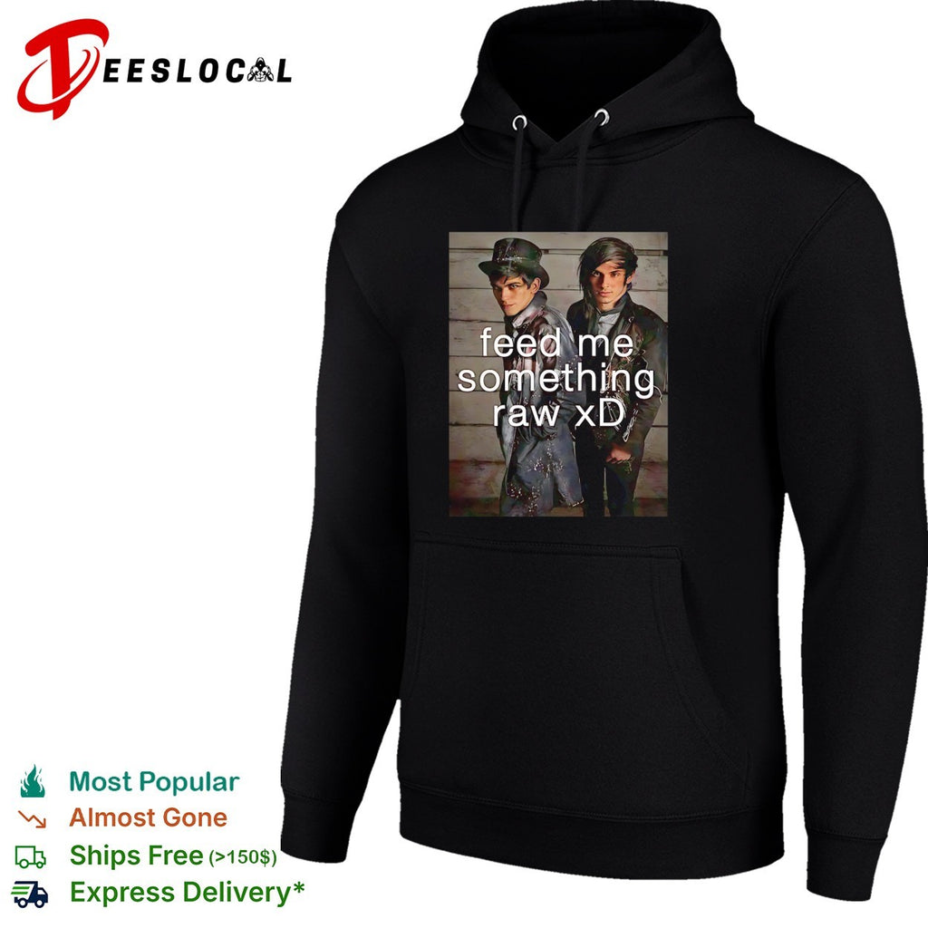 Feed me something raw xD goth vampire duo portrait shirt