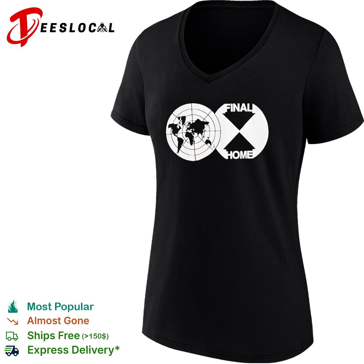 Final Home globe logo shirt