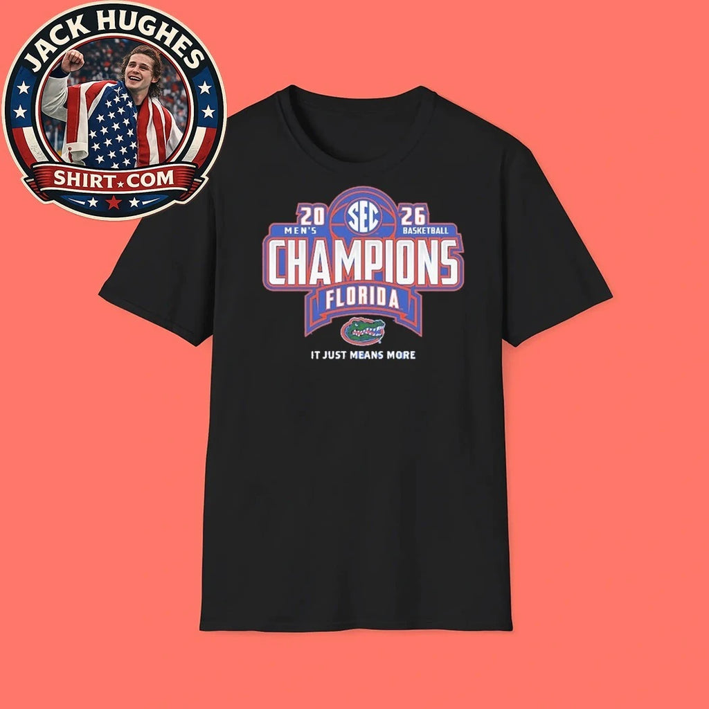 Florida Gators 2026 SEC Men’s Basketball Regular Season Champions Locker Room Logo T-Shirt