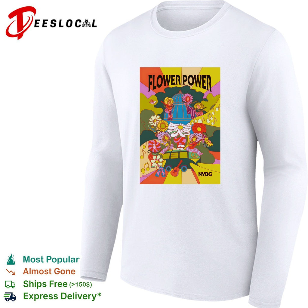 Flower power New York Botanical Garden psychedelic hippie shirt