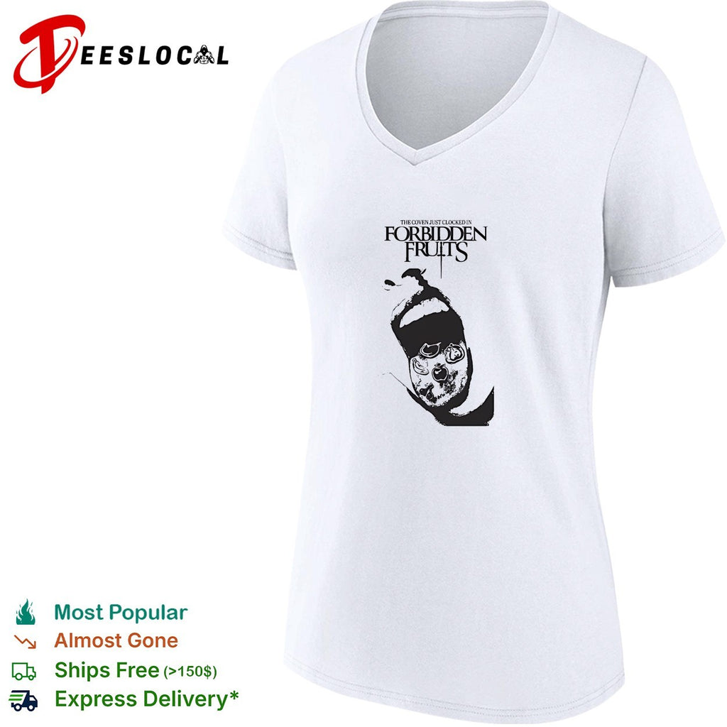 Forbidden Fruits the coven just clocked in screaming mouth shirt