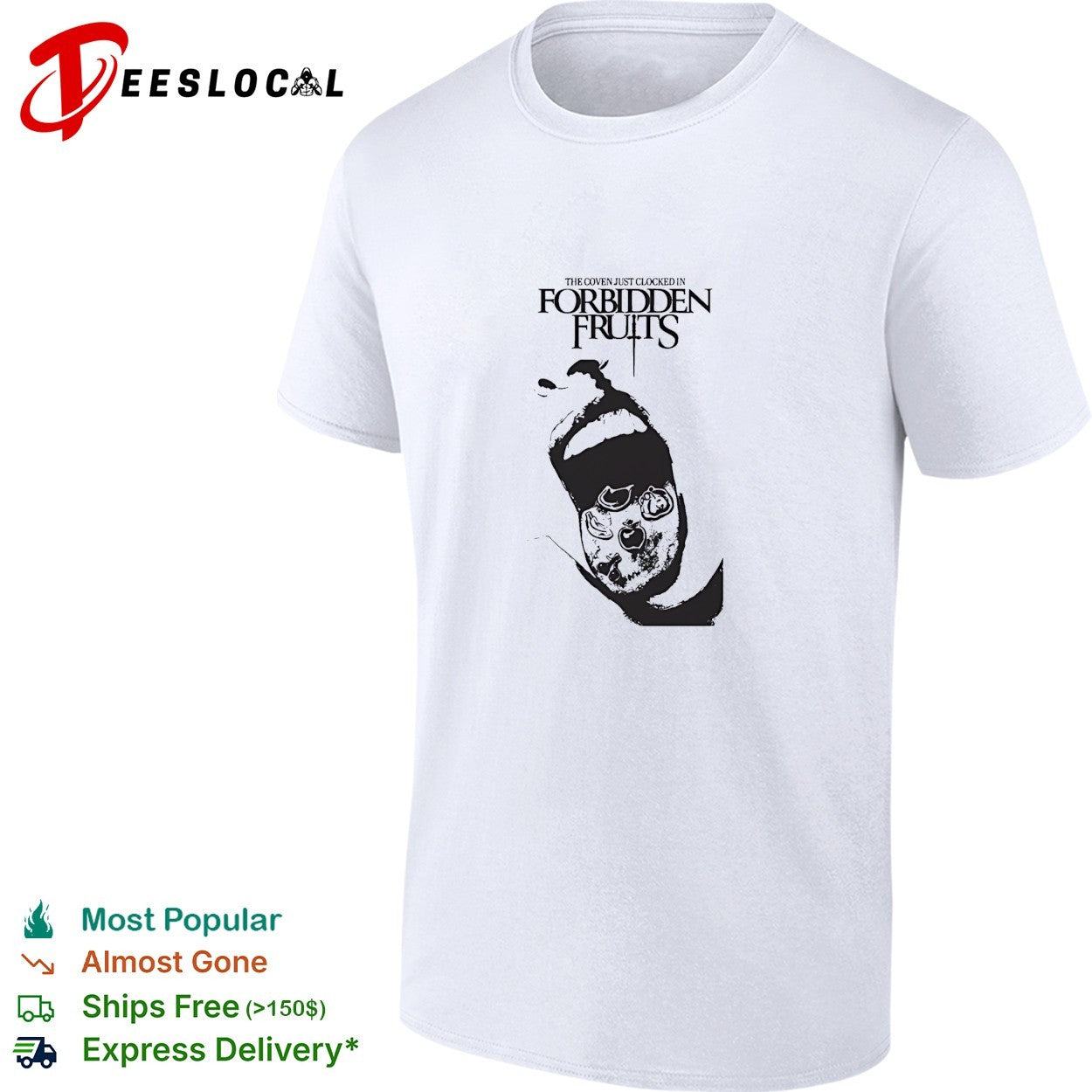 Forbidden Fruits the coven just clocked in screaming mouth shirt