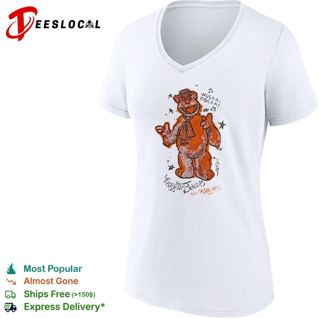 Fozzie Bear wocka rocka rock n roller coaster muppet tie shirt