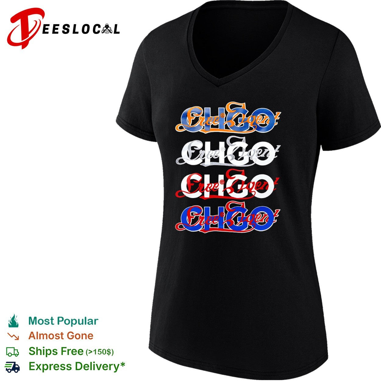 Free Agent x CHGO Logo Chicago sports shirt