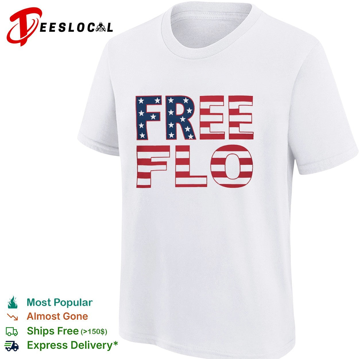 Free Flo USA flag shirt