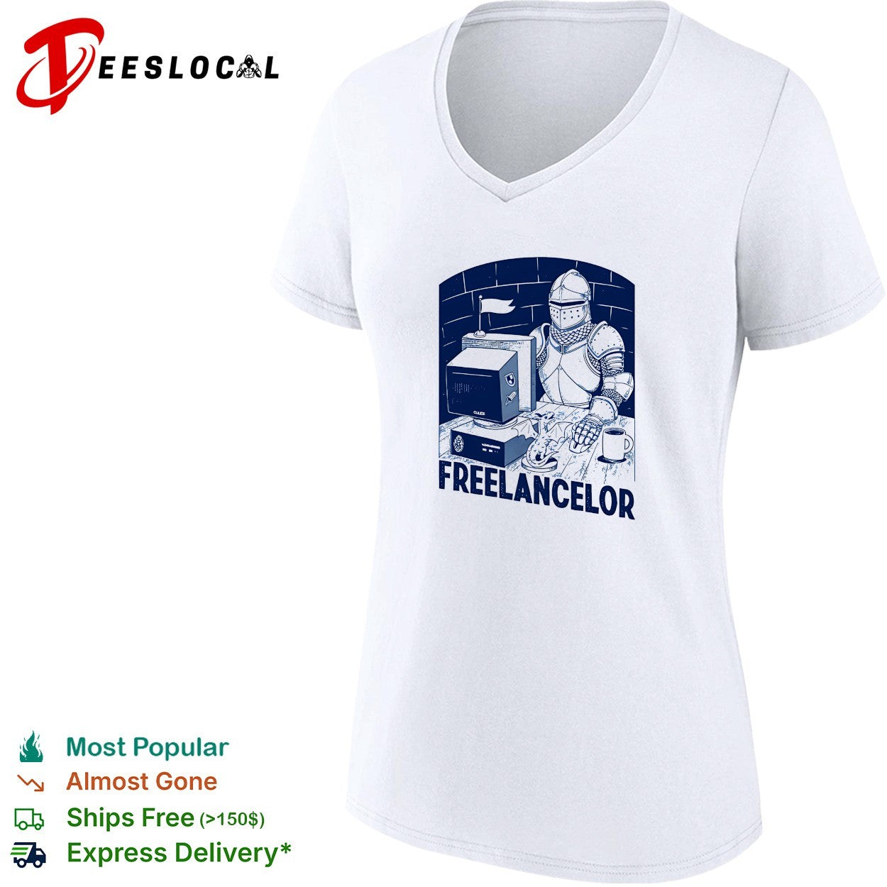 Freelancer Knight Gaming Vintage Funny Gamer retro shirt