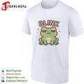 Frog sitting blinking kawaii sparkle blink shirt