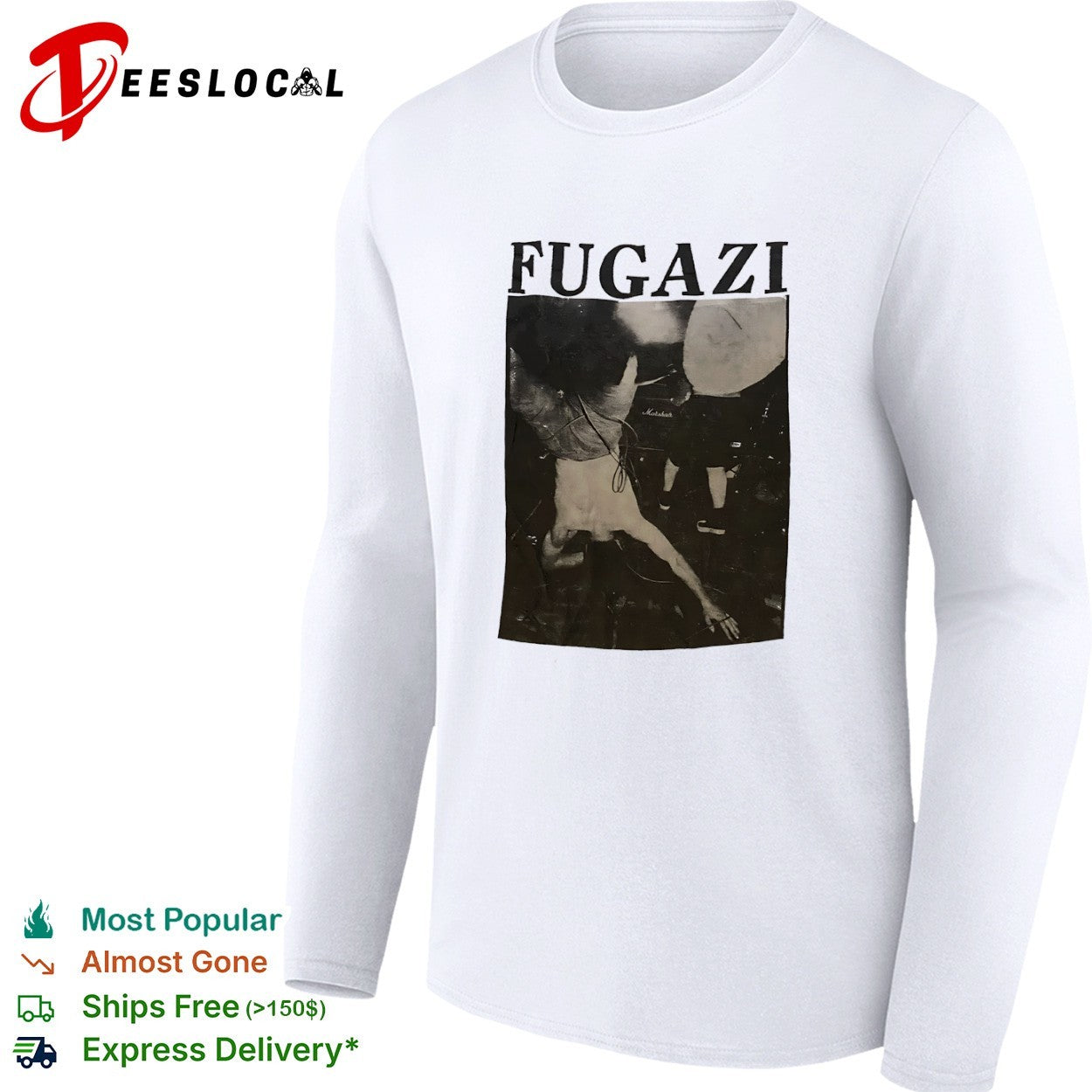 Fugazi Live Concert Photography Marshall Amplifier shirt